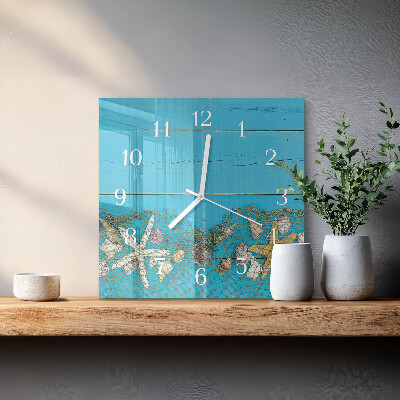 Reloj cuadrado tesoros del mar