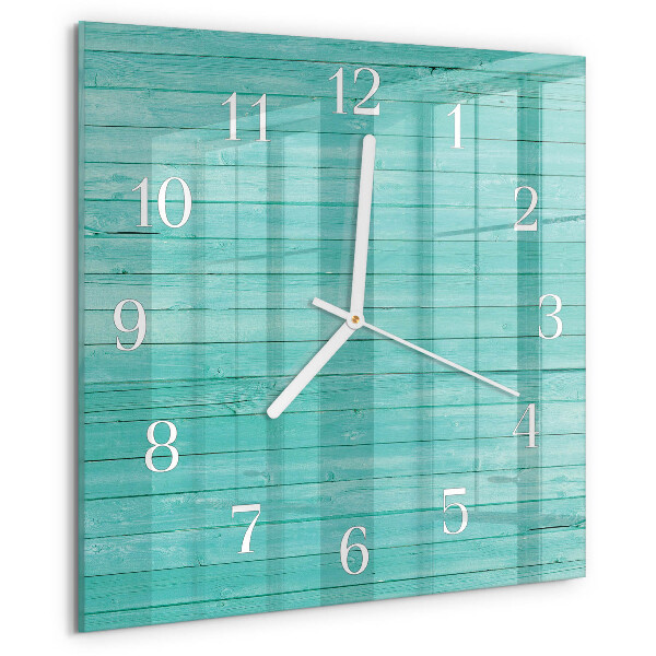Reloj cuadrado pizarras verdes