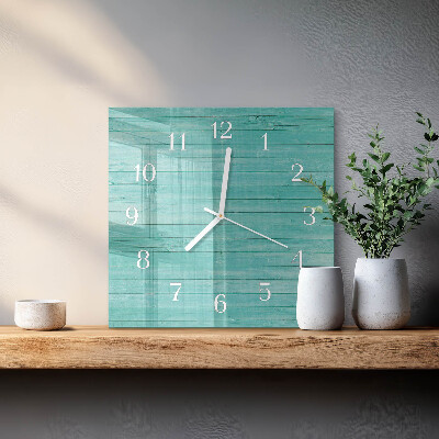 Reloj cuadrado pizarras verdes
