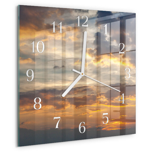 Reloj cuadrado Atardecer