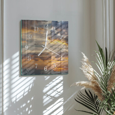 Reloj cuadrado Atardecer
