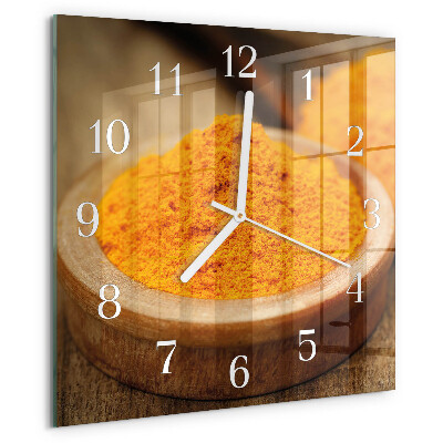 Reloj cuadrado Cúrcuma