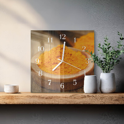 Reloj cuadrado Cúrcuma