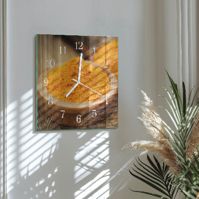 Reloj cuadrado Cúrcuma