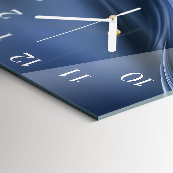 Reloj cuadrado olas azules