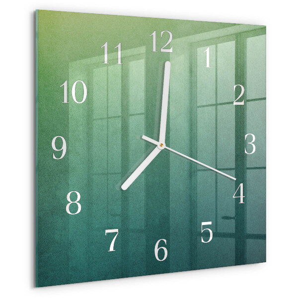 Reloj cuadrado Degradado verde