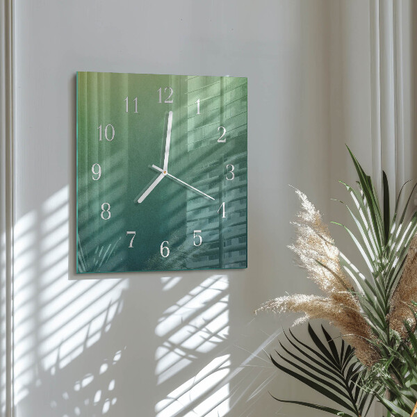Reloj cuadrado Degradado verde
