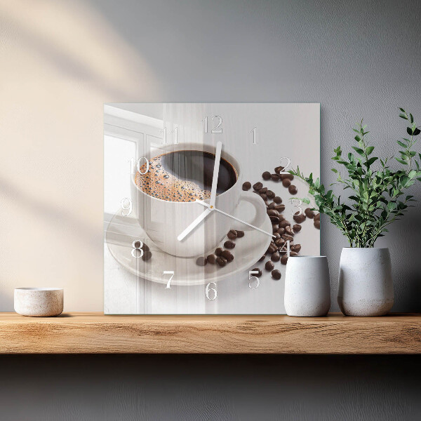Reloj cuadrado Taza de café