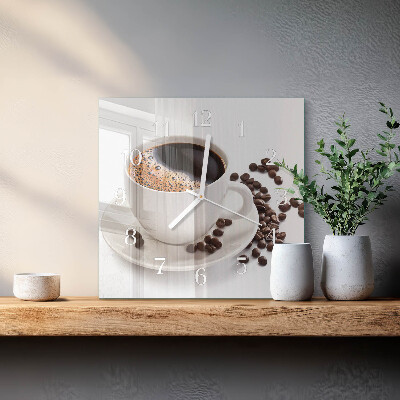 Reloj cuadrado Taza de café