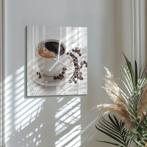 Reloj cuadrado Taza de café