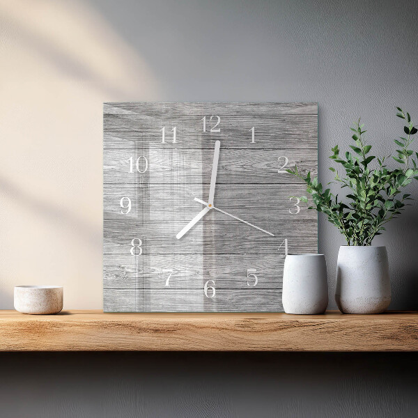 Reloj cuadrado Madera gris