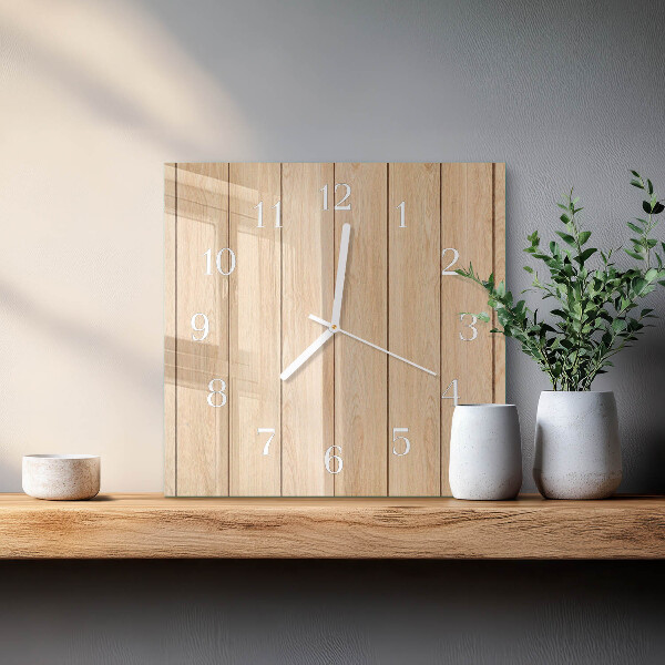 Reloj cuadrado Madera