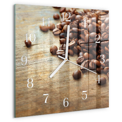 Reloj cuadrado Granos de café