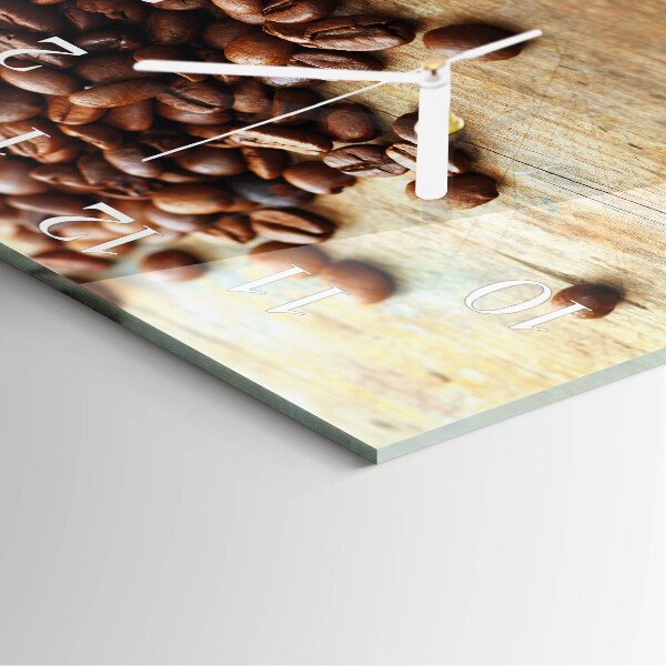 Reloj cuadrado Granos de café