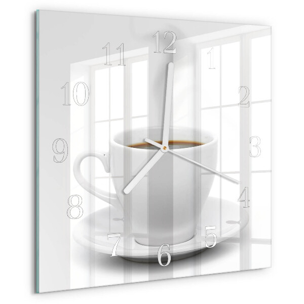 Reloj cuadrado Taza de café