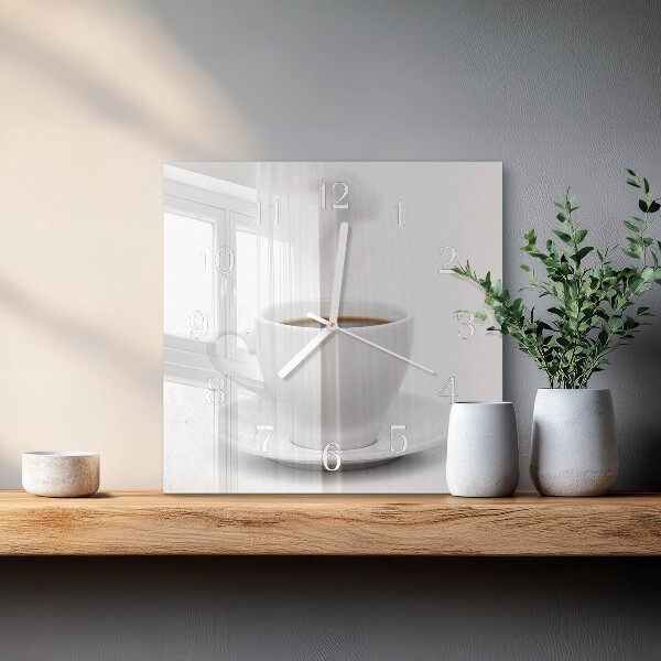 Reloj cuadrado Taza de café