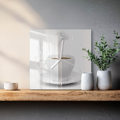 Reloj cuadrado Taza de café