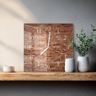 Reloj cuadrado Muro de ladrillo