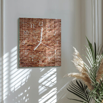 Reloj cuadrado Muro de ladrillo