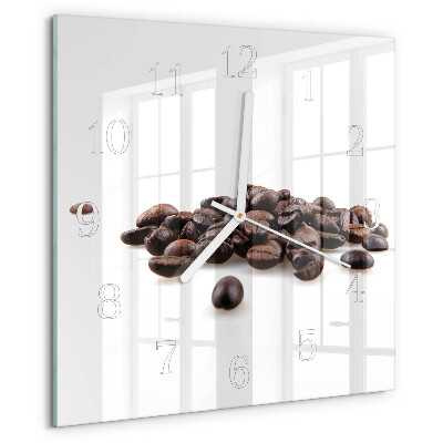 Reloj cuadrado Granos de café