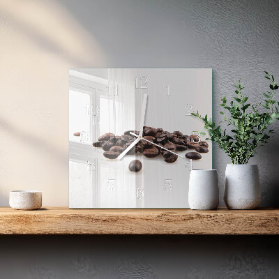 Reloj cuadrado Granos de café