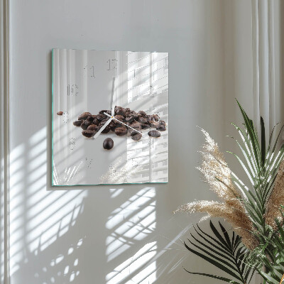 Reloj cuadrado Granos de café