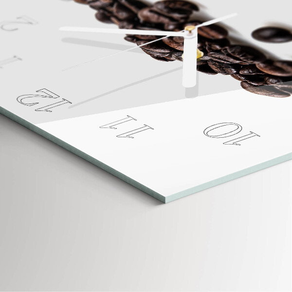 Reloj cuadrado Granos de café