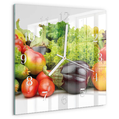 Reloj cuadrado Verduras