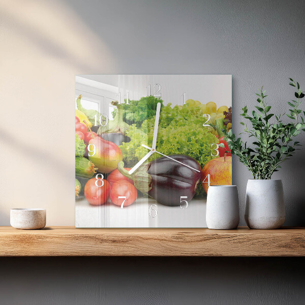 Reloj cuadrado Verduras