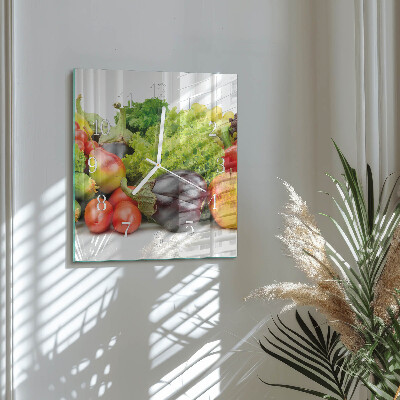 Reloj cuadrado Verduras