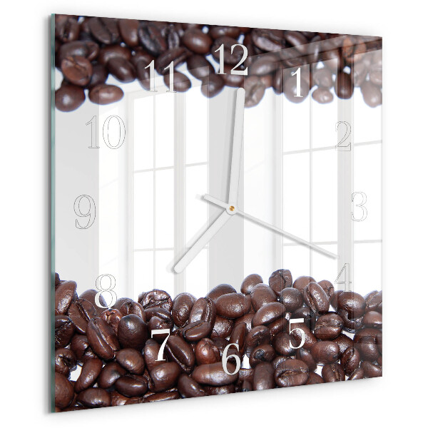 Reloj cuadrado Granos de café