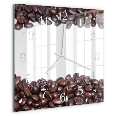 Reloj cuadrado Granos de café
