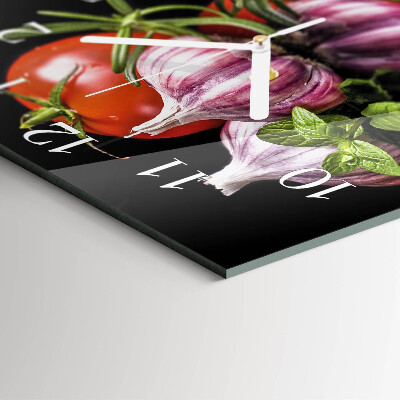 Reloj cuadrado Tomate y ajo