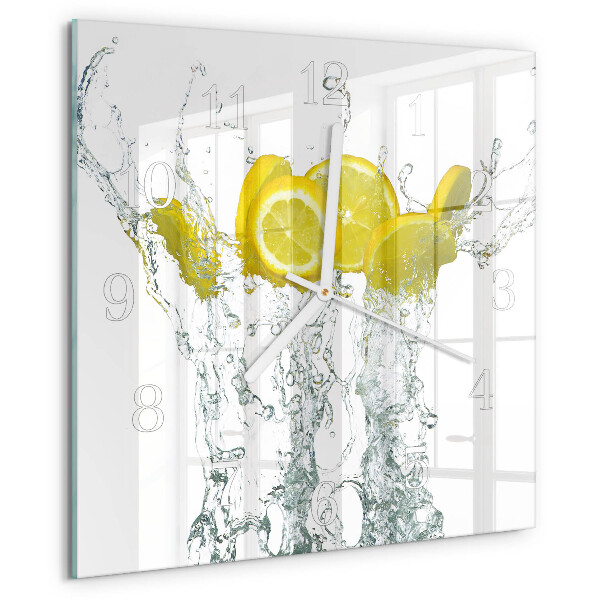 Reloj cuadrado Agua con limón