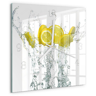 Reloj cuadrado Agua con limón
