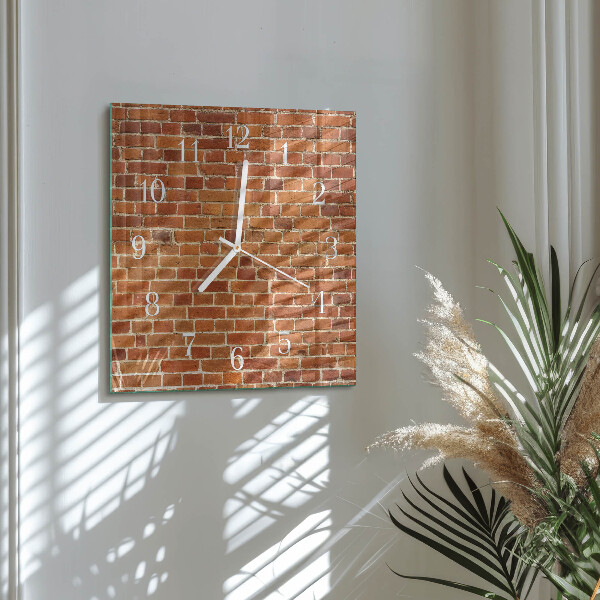 Reloj cuadrado Muro de ladrillo