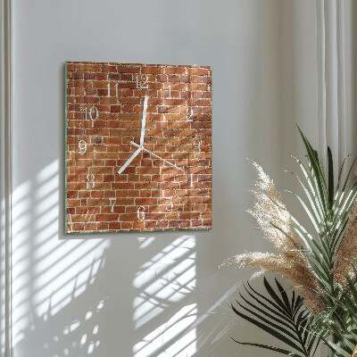 Reloj cuadrado Muro de ladrillo
