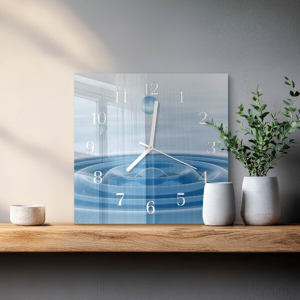 Reloj cuadrado Agua