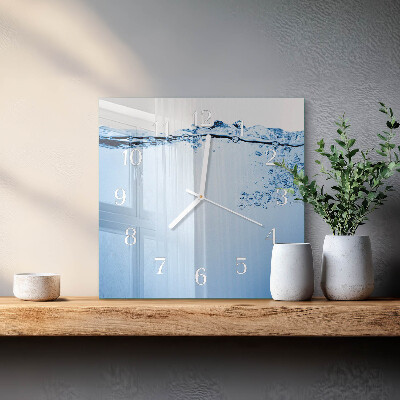 Reloj cuadrado Agua