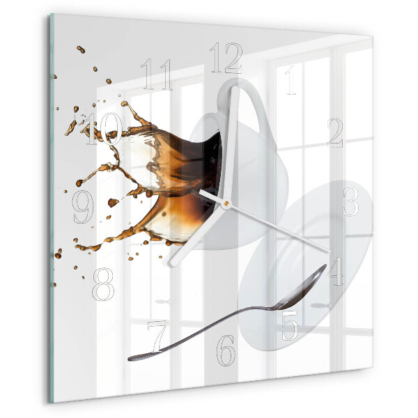 Reloj cuadrado Taza de café