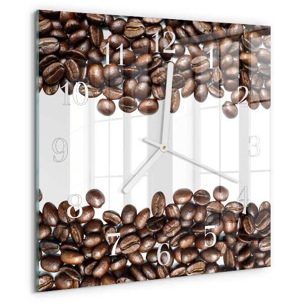 Reloj cuadrado Granos de café