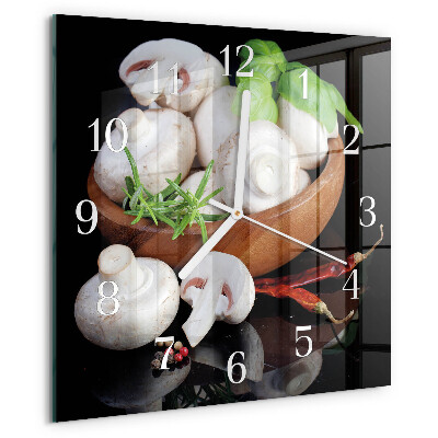 Reloj cuadrado Hongos