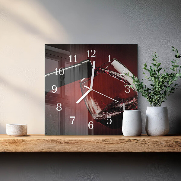 Reloj cuadrado Copa de vino