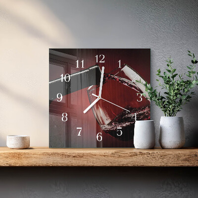 Reloj cuadrado Copa de vino