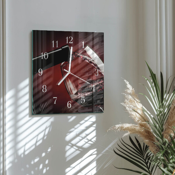 Reloj cuadrado Copa de vino