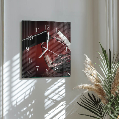 Reloj cuadrado Copa de vino