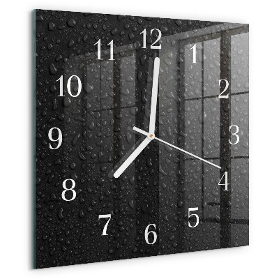 Reloj cuadrado Gotas de agua