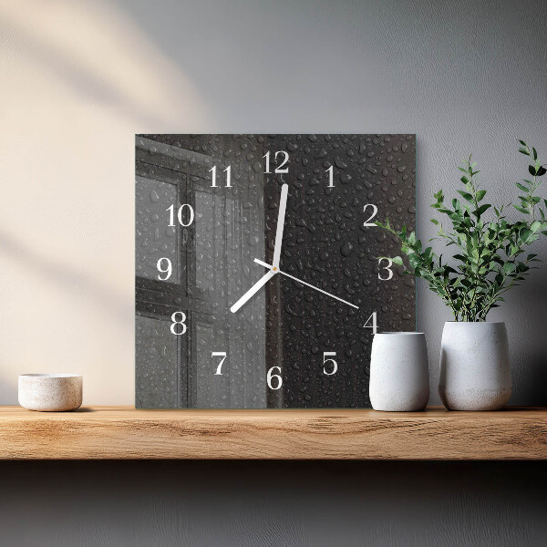 Reloj cuadrado Gotas de agua