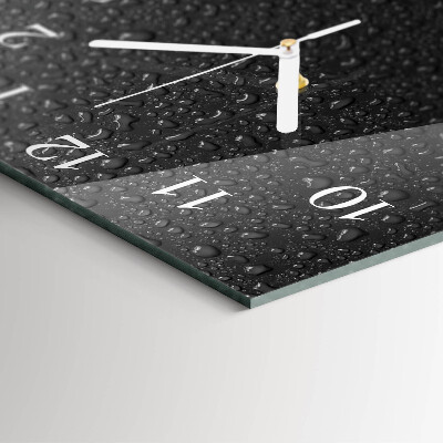 Reloj cuadrado Gotas de agua