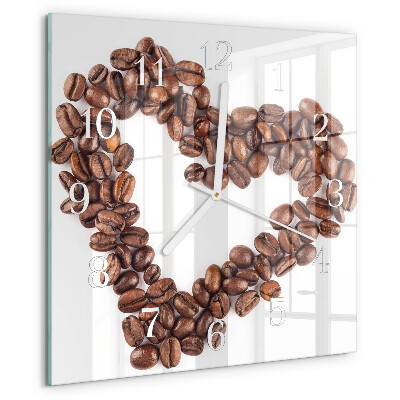 Reloj cuadrado Granos de café